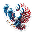 (2 Pack) American Patriotic Eagle Magnets - USA Flag Design Decor - Independence Day Celebration - 5 Inches On Longest Side - Thick Durable Magnet - Made in USA - MAG20382