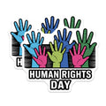 (2 Pack) Human Rights Day Magnets - Colorful Hands Design - Awareness Magnets - 5" On Longest Side - Premium Magnet - for Cars, Refrigerators, Toolboxes, Lockers - Made in USA - MAG14562