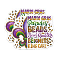 (2 Pack) Mardi Gras Magnets - New Orleans Fleur de Lis - NOLA Celebration Souvenir - Carnival Party Decor - 5 Inches On Longest Side - Thick Durable Magnet - Made in USA - MAG28869