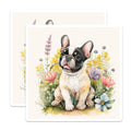 (2 Pack) French Bulldog Magnets - Cute Dog Breed Decor - Floral Art Refrigerator Magnets - 5" On Longest Side - Premium Magnet - for Cars, Refrigerators, Toolboxes, Lockers - Made in USA - MAG14011