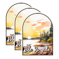 (3 Pack) Isle Royale Decals - Michigan Travel - National Park Stickers - 3 Inches On Longest Side - Easy Peel & Apply - Made in USA - 3MCS0410