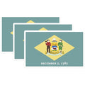 (3 Pack) Delaware State Flag Decals - Laptop Decals - US State Flags - 3 Inches On Longest Side - Easy Peel & Apply - Made in USA - 3MCS0180