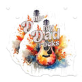 (2 Pack) Dad Rocks Magnets - Guitar Theme - Fun Dad Quote - Family - Home Magnetic Art - 5" On Longest Side - for Cars, Fridges, Toolboxes - Made in USA - MAG4143