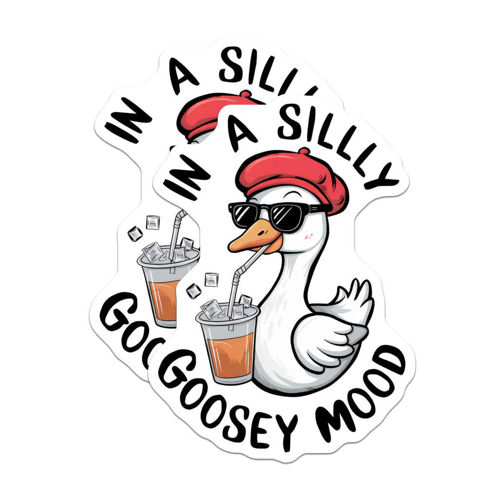 (2 Pack) Silly Goose Magnets - Funky Animal Theme - Quirky Goose Artwork - 5" On Longest Side - for Cars, Fridges, Toolboxes - Made in USA - MAG4610