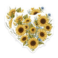 (2 Pack) Sunflower Heart Magnets - Floral Decoration - Kitchen Fridge Decor - 5" On Longest Side - Premium Magnet - for Cars, Refrigerators, Toolboxes, Lockers - Made in USA - MAG16475