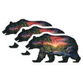 (3 Pack) Bear Decals - Landscape Bear - Nature Scene - Laptop Decals- 3 Inches On Longest Side - Easy Peel & Apply - Made in USA - 3MCS5635
