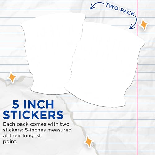 (2 Pack) Funny Quote Stickers - Humorous Saying - Unique Gift - 5" On Longest Side - Sticks to Smooth Flat Surfaces - Made in USA - BMCS6675