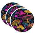 (3 Pack) Mushroom Decals - Colorful Fungi - Laptop Decals- 3 Inches On Longest Side - Easy Peel & Apply - Made in USA - 3MCS5397
