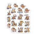 (2 Pack) Cute Capybara Magnets - Kawaii Chef Capybara - Relaxing Beach Magnet - Animal Lover Fridge Decor - 5 Inches On Longest Side - Thick Durable Magnet - Made in USA - MAG39084