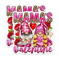 (2 Pack) Mama's Valentine Gnomes Magnets - Pink Leopard Print Love Decor - Sweetheart Couple Fridge Magnets - 5 Inches On Longest Side - Thick Durable Magnet - Made in USA - MAG24193