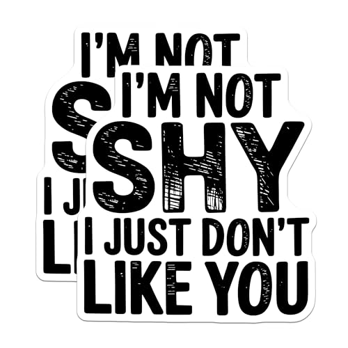 (2 Pack) I'm Not Shy Magnets - Funny Quote - Humorous Home Decor - Office Supplies - Fridge Magnet - Sarcastic Phrase - 5" On Longest Side - for Cars, Fridges, Toolboxes - Made in USA - MAG5610