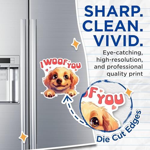 (2 Packs) I Woof You Dog Breed Magnets - Cute Dog Woof You Magnets - 5 Inches On Longest Side - Premium Magnet - for Fridges, Toolboxes, Cars - Made in USA - MAG2366