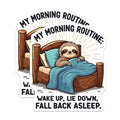 (2 Pack) Sloth Morning Routine Stickers - Funny Sloth Stickers - Sleepy Animal Stickers - 5" On Longest Side - Sticks to Smooth Flat Surfaces - Made in USA - BMCS4148