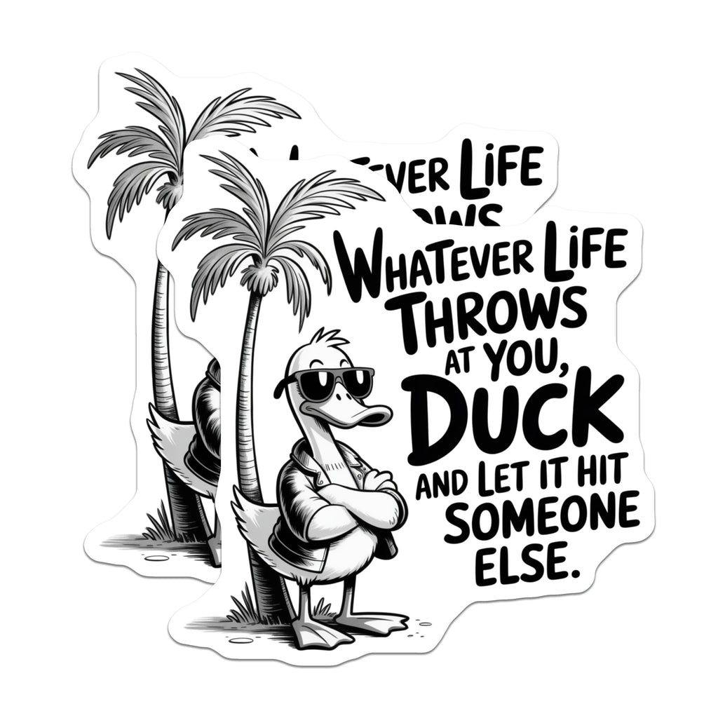 (2 Pack) Funny Duck Magnets - Sarcastic Quote Refrigerator Magnets - Quirky Office Humor Decor - 5 Inches On Longest Side - Thick Durable Magnet - Made in USA - MAG36357