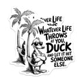 (2 Pack) Funny Duck Magnets - Sarcastic Quote Refrigerator Magnets - Quirky Office Humor Decor - 5 Inches On Longest Side - Thick Durable Magnet - Made in USA - MAG36357