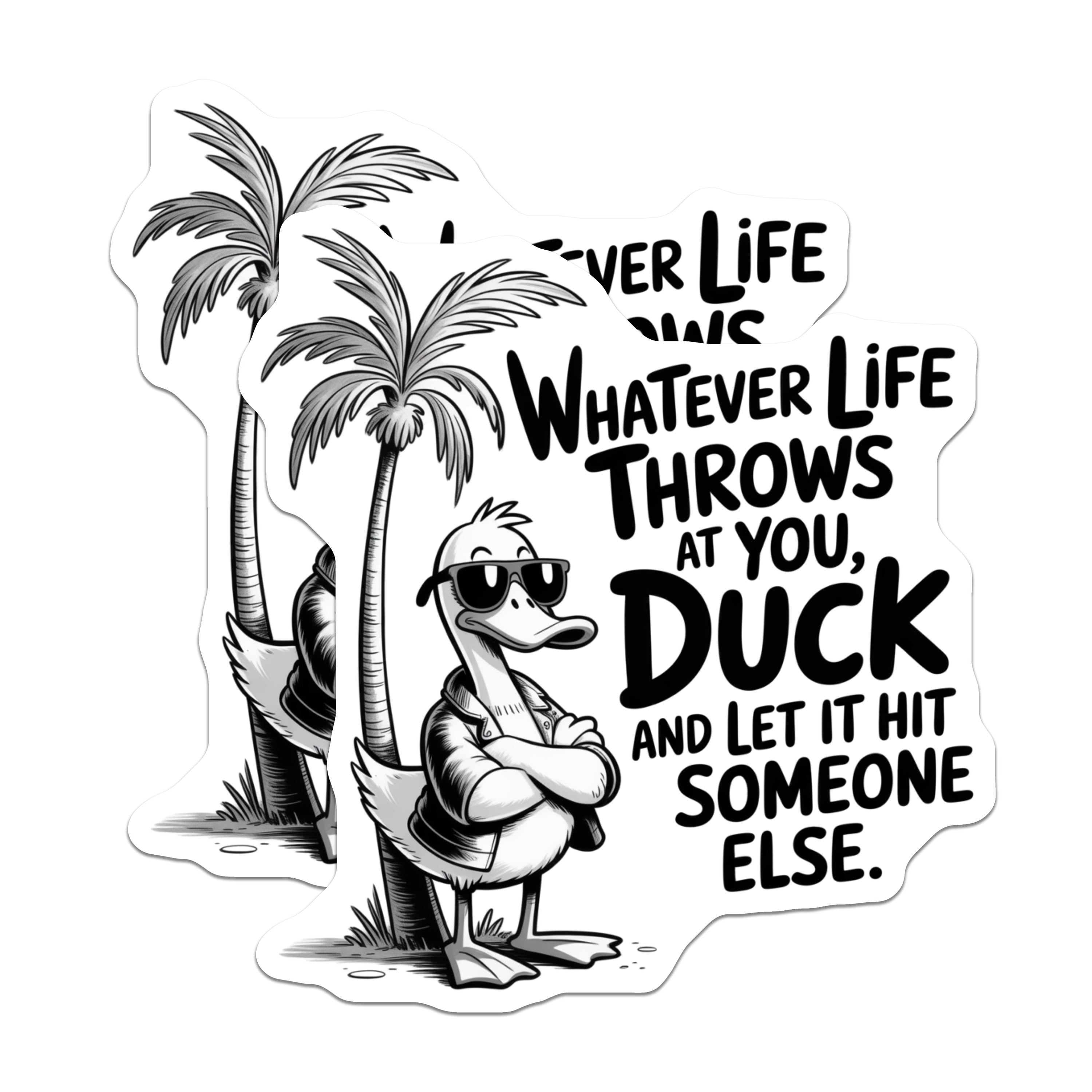 (2 Pack) Funny Duck Magnets - Sarcastic Quote Refrigerator Magnets - Quirky Office Humor Decor - 5 Inches On Longest Side - Thick Durable Magnet - Made in USA - MAG36357