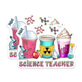 (2 Pack) Science Teacher Stickers - Chemistry Art - Fun Educational Decor - 5" On Longest Side - Sticks to Smooth Flat Surfaces - Made in USA - BMCS7837