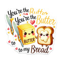 (2 Pack) Cute Butter and Bread Magnets - Kawaii Kitchen Decor - Adorable Refrigerator Magnets - 5" On Longest Side - for Cars, Refrigerators, Toolboxes, Lockers - Made in USA BMCS3373