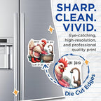 (2 Pack) Blessed Dishes Magnets - Kitchen - Funny Chicken Cleaning - Farmhouse Style - 5" On Longest Side - for Cars, Fridges, Toolboxes - Made in USA - MAG4502