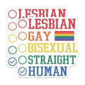 (2 Pack) Human Rights Stickers - LGBTQ Stickers - Equality Stickers - Human Identity Decal - 5" On Longest Side - Sticks to Smooth Flat Surfaces - Made in USA - BMCS4125