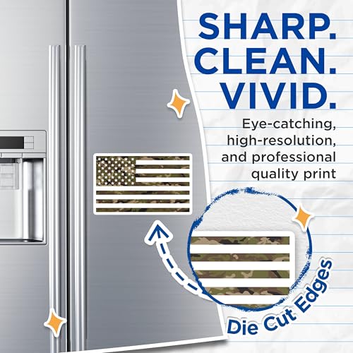 (2 Pack) American Flag Magnets Magnets - 5" On Longest Side - Made in USA - Sticks to Refrigerators & Metal Surfaces - MAG8625