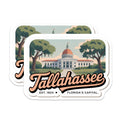 (2 Pack) Tallahassee Florida Magnets - State Capital Souvenir - Travel Fridge Decor - 5" On Longest Side - Premium Magnet - for Cars, Refrigerators, Toolboxes, Lockers - Made in USA - MAG18491