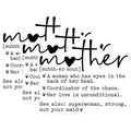 (3 Pack) Mother Definition Decals - Mom Superwoman - Unconditional Love Stickers- 3 Inches On Longest Side - Easy Peel & Apply - Made in USA - 3MCS5806