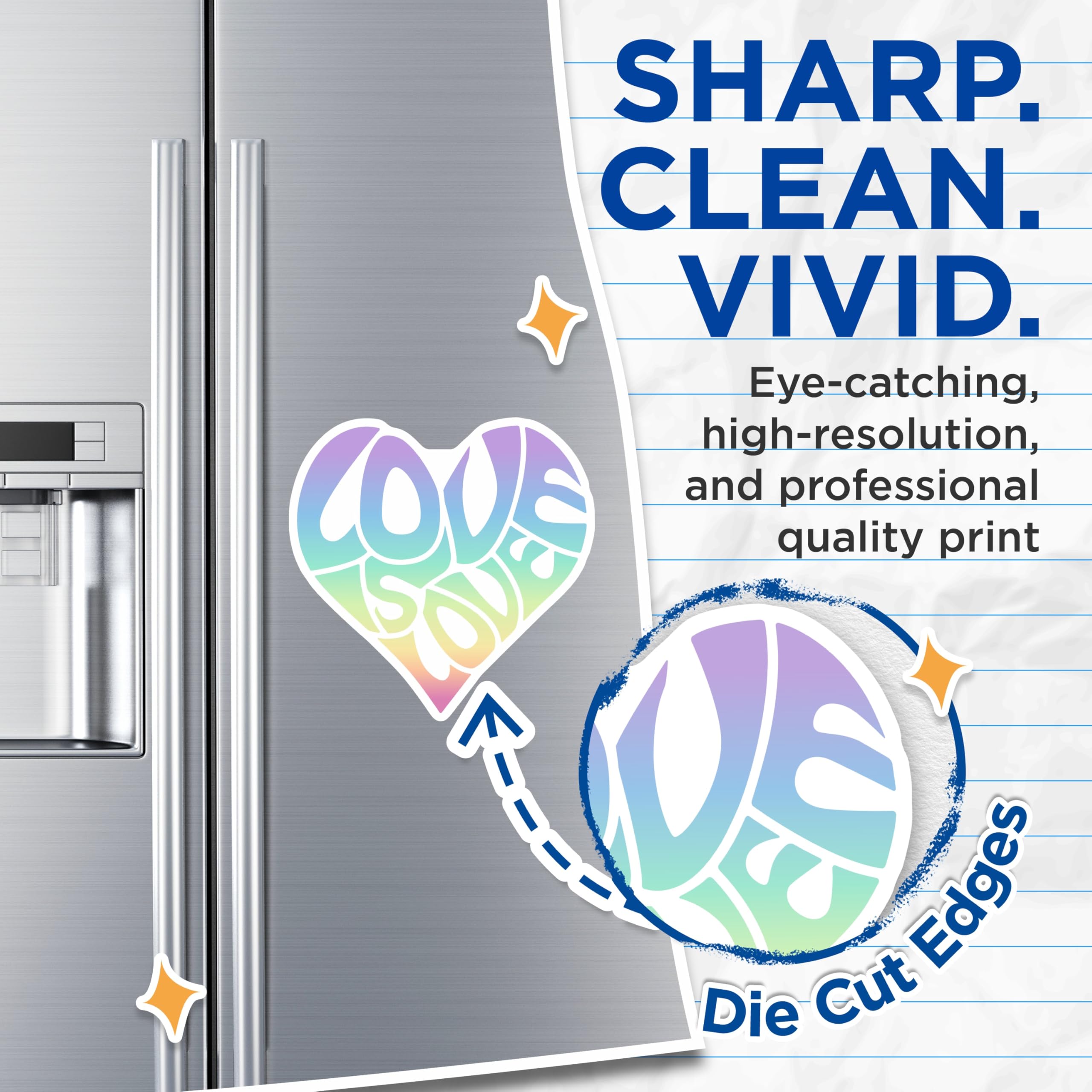 (2 Pack) Love is Love Magnets - LGBT Pride Decor - Rainbow Heart Magnet - 5" On Longest Side - Premium Magnet - for Cars, Refrigerators, Toolboxes, Lockers - Made in USA - MAG18511