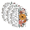 (3 Pack) Mental Health Matters Decals - Floral Brain Decal - Therapy Affirmation Decals - 3 Inches On Longest Side - Easy Peel & Apply - Made in USA - 3MCS4669