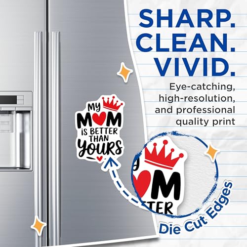 (2 Pack) My Mom is Better Than Yours Magnets - Funny Mom Magnet Decor - Mother's Day Refrigerator Magnets - 5" On Longest Side - for Cars, Fridges, Toolboxes - Made in USA - MAG6748