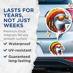 (2 Pack) Dolphin Reggae Magnets - Cool Rasta Dolphin Magnet - Fun Animal Magnets for Fridge - Funky Magnet - 5" On Longest Side - for Cars, Fridges, Toolboxes - Made in USA - MAG4381