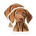 (2 Pack) Pleading Puppy Eyes Magnets - Dog Lover Kitchen Decor - Vizsla Owner Refrigerator - 5 Inches On Longest Side - Thick Durable Magnet - Made in USA - MAG28364