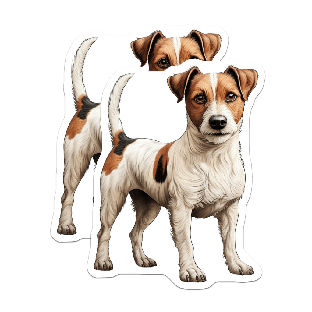 (2 Pack) Jack Russell Terrier Magnets - Dog Lover Fridge Decor - Pet Owner Kitchen Item - Animal Lover - 5 Inches On Longest Side - Thick Durable Magnet - Made in USA - MAG28888