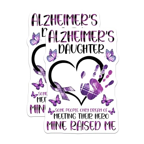 (2 Pack) Hero Raised Me Magnet - Purple Butterfly Support - 5" On Longest Side - Sticks to Smooth Flat Surfaces - Made in USA - MAG9788