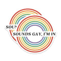 (2 Pack) Sounds Gay I'm in Stickers - LGBTQIA Pride Decals - 5" On Longest Side - Sticks to Smooth Flat Surfaces - Made in USA - BMCS9224 - BMCS9224