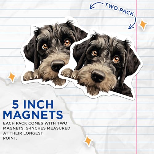 (2 Pack) 5" On Longest Side Magnet - Sticks to Smooth Flat Surfaces - Made in USA - MAG10178