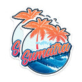 (2 Pack) Sumatra Magnets - Tropical Island Decor - Ocean Wave Palm Tree Travel Souvenirs - 5 Inches On Longest Side - Thick Durable Magnet - Made in USA - MAG19056