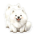 Samoyed Dog Coffee Mug - Watercolor Puppy Dog Mug - Cute Dog Lover Gift 11 Ounce Mug - 5" On Longest Side - Premium Magnet - for Cars, Refrigerators, Toolboxes, Lockers - Made in USA - MAG14837