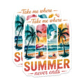 (2 Pack) Endless Summer Beach Magnets - Tropical Vacation Refrigerator Decor - Wanderlust Travel Vibes - 5 Inches On Longest Side - Thick Durable Magnet - Made in USA - MAG36205