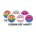 (2 Pack) Lesbian Eat What Magnets - Pride Decor - Funny LGBTQ+ Gift - 5" On Longest Side - for Cars, Fridges, Toolboxes - Made in USA - MAG6560