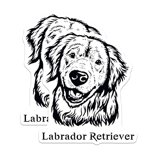 (2 Pack) Labrador Retriever Magnets - Dog Lover Accessories - Cute Animal Fridge - 5" On Longest Side - for Cars, Fridges, Toolboxes - Made in USA - MAG4014
