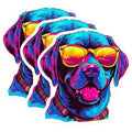 (3 Pack) Cool Dog Decals - Laptop Decal - Trendy Art - 3 Inches On Longest Side - Easy Peel & Apply - Made in USA - 3MCS6004