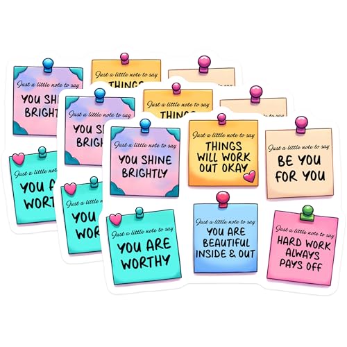 (3 Pack) Affirmation Decals - Positive Quote Stickers - Inspirational Decals - 3 Inches On Longest Side - Easy Peel & Apply - Made in USA - 3MCS7079