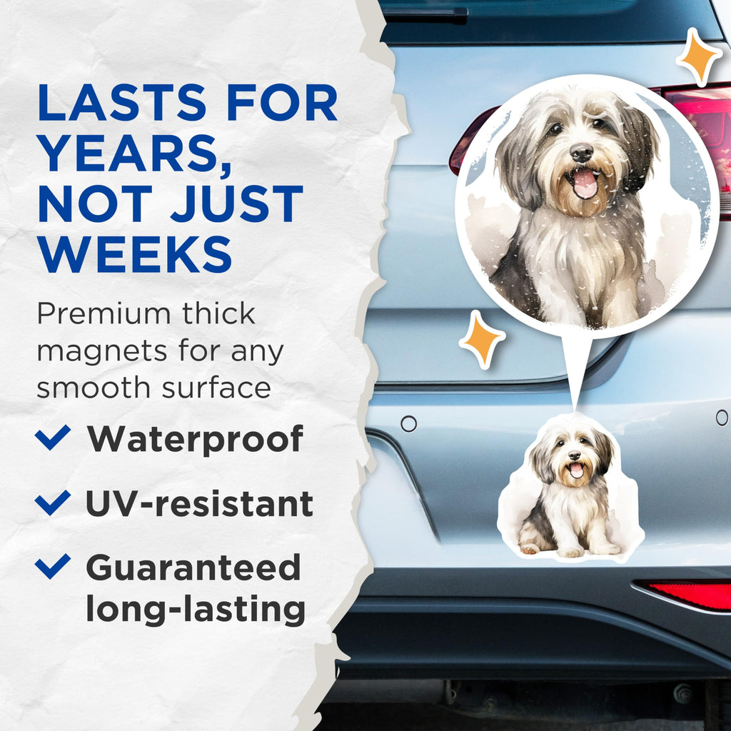 (2 Pack) Havanese Dog Magnets - Adorable Pet Lover Accessory - Fridge Locker Decor - 5 Inches On Longest Side - Thick Durable Magnet - Made in USA - MAG30608