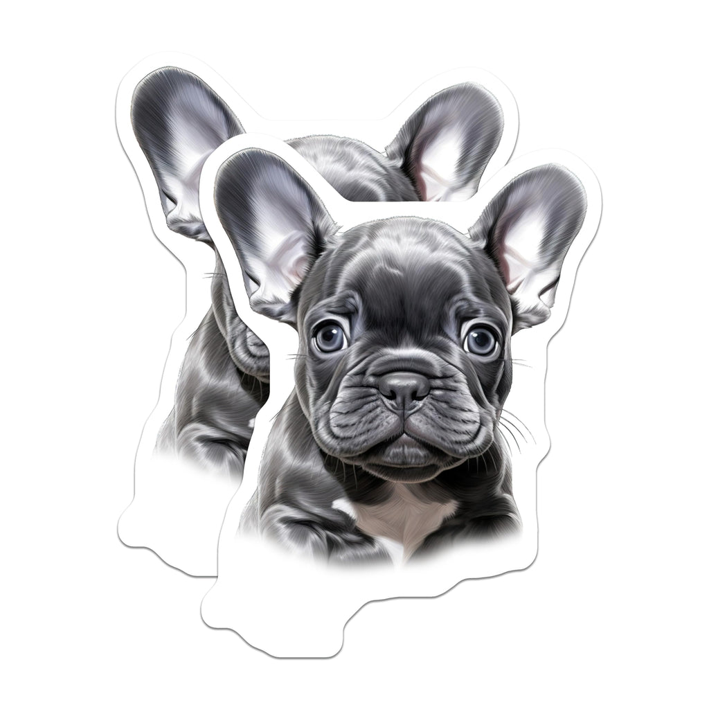 (2 Pack) French Bulldog Puppies Magnets - Cute Dog Refrigerator Magnets - Pet Lover Decor for Dog Owners - 5 Inches On Longest Side - Thick Durable Magnet - Made in USA - MAG30407