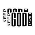 (2 Pack) Keep God First Magnets - Christian Refrigerator Decor - Faith Based Inspiration - 5 Inches On Longest Side - Thick Durable Magnet - Made in USA - MAG26868