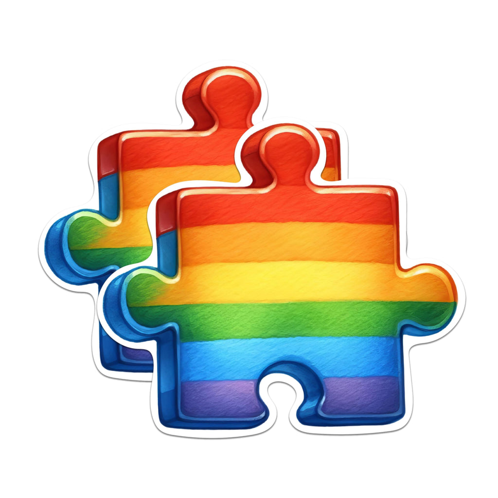 (2 Pack) Autism Puzzle Piece Magnets - Autism Awareness Magnets - 5 Inches On Longest Side - Premium Magnet - for Cars, Refrigerators, Toolboxes - Made in USA - MAG2134