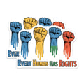 (2 Pack) Human Rights Magnets - Equality Fist - Justice Activism Magnet - 5" On Longest Side - Premium Magnet - for Cars, Refrigerators, Toolboxes, Lockers - Made in USA - MAG14905