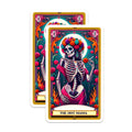 (2 Pack) The Hot Mama Magnets - Vibrant Sugar Skull Artwork - Dia de Los Muertos Calavera - Festive Fridge Magnets - 5 Inches On Longest Side - Thick Durable Magnet - Made in USA - MAG21150