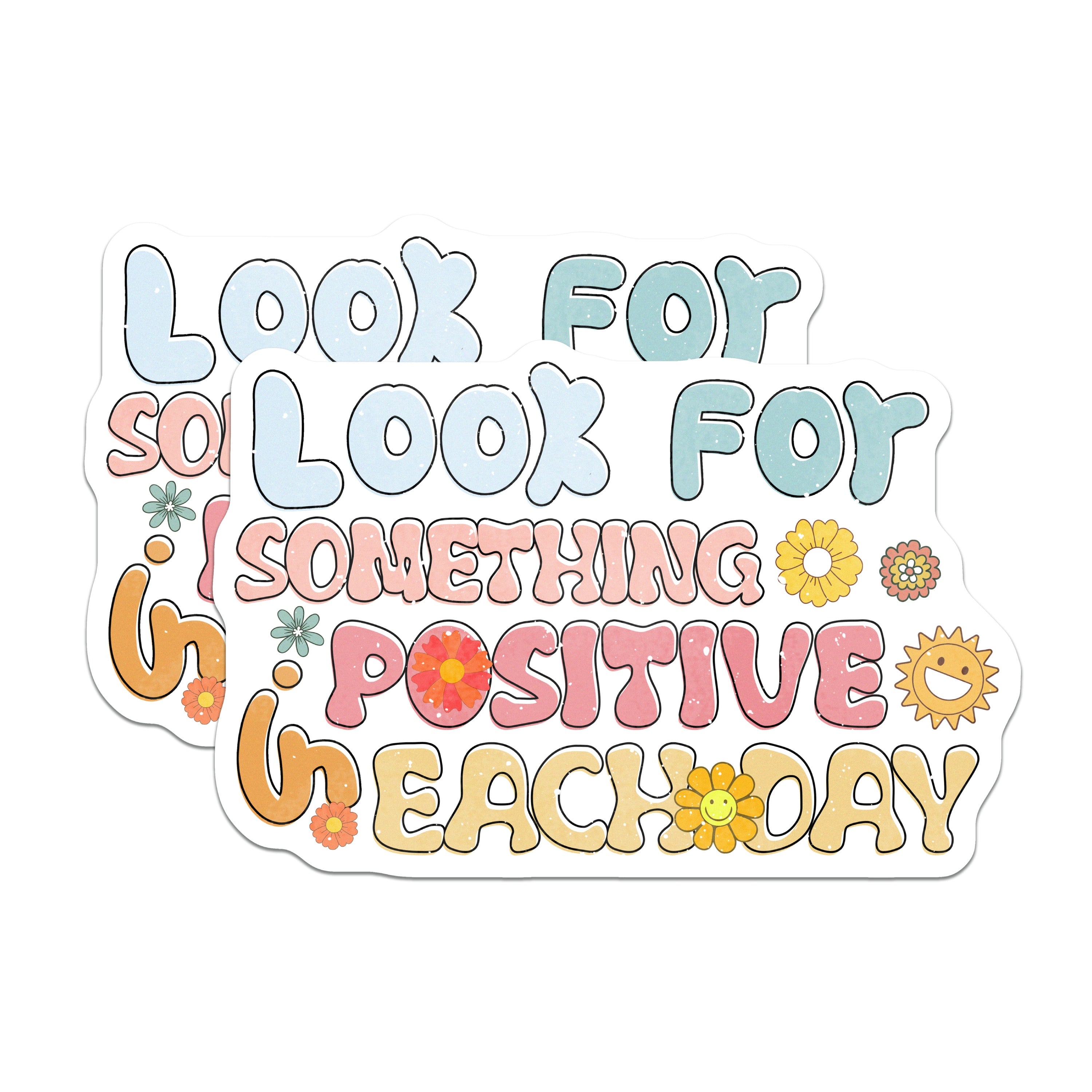 (2 Pack) Positive Quote Magnets - Daily Affirmation Decor - Retro Inspirational Fridge Art - 5 Inches On Longest Side - Thick Durable Magnet - Made in USA - MAG38710